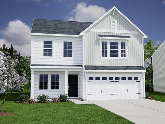New construction two-story colonial home with white siding sold by Rob Herald in Winston-Salem NC
